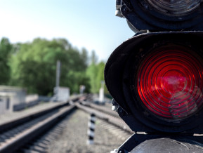 Illustrative photo red traffic light